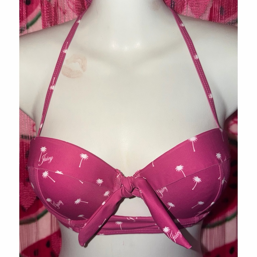 🩷 Juicy Couture Palm Print Bikini Top